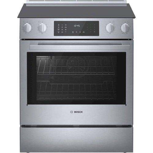Bosch - 4.6 Cu. Ft. Self-Cleaning Slide-In Electric Convection Range - Stainless steel