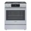 Front. Bosch - Benchmark Series 4.8 Cu. Ft. Slide-In Gas Convection Range with Self-Cleaning - Stainless steel.