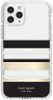 kate spade new york - Defensive Hardshell Case for Apple® iPhone® 11 Pro - Black/Clear/Cream/Park Stripe Gold Foil-Front_Standard