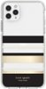 kate spade new york - Defensive Hardshell Case for Apple® iPhone® 11 Pro Max - Black/Clear/Cream/Park Stripe Gold Foil-Front_Standard