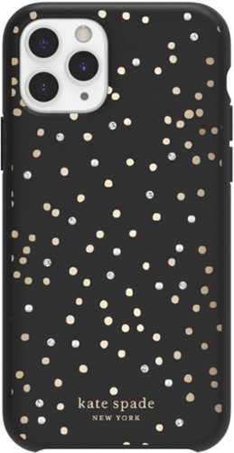 kate spade new york - Protective Hardshell Case for Apple iPhone 11 Pro - Disco Dots Black