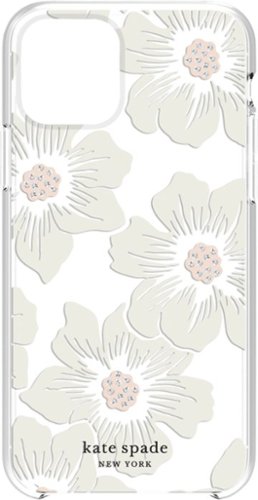 kate spade new york Protective Hard Shell Case for Apple iPhone 11 Pro - Cream With Stones/Hollyhock Floral Clear GLOBAL SHIPPING