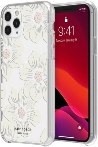kate spade new york Protective Hard Shell Case for Apple iPhone 11 Pro - Cream With Stones/Hollyhock Floral Clear HOW TO BUY