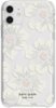 kate spade new york - Protective Hard Shell Case for Apple® iPhone® 11 - Cream With Stones/Hollyhock Floral Clear-Front_Standard
