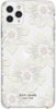 kate spade new york - Protective Hard Shell Case for Apple® iPhone® 11 Pro Max - Cream With Stones/Hollyhock Floral Clear-Front_Standard