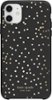 kate spade new york - Protective Hard Shell Case for Apple® iPhone® 11 - Gold/Crystal Gem/Pearl/Soft Touch Disco Dots Black-Front_Standard