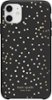 kate spade new york - Protective Hard Shell Case for Apple® iPhone® 11 Pro Max - Gold/Crystal Gem/Pearl/Soft Touch Disco Dots Black-Front_Standard