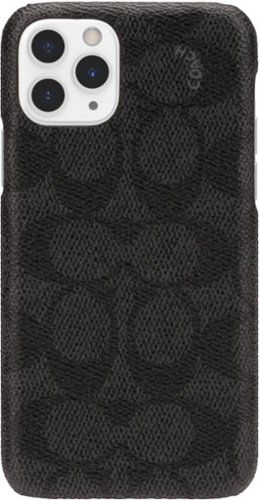 Coach - Slim Wrap - Signature C Case for Apple® iPhone® 11 Pro - Black-Front_Standard 