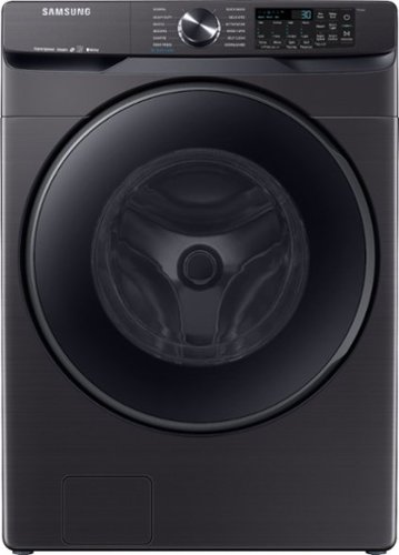 Samsung - 5.0 Cu. Ft.  High-Efficiency Stackable Smart Front Load Washer with Steam - Black Stainless Steel