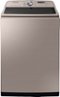 Samsung - 5.4 Cu. Ft. High-Efficiency Top Load Washer with Steam and Super Speed Wash - Champagne-Front_Standard