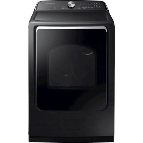  Samsung - 7.4 Cu. Ft. Gas Dryer with Steam and Super Speed - Black Stainless Steel