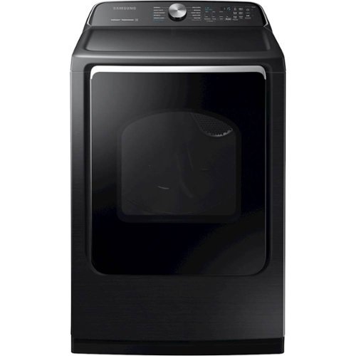  Samsung - 7.4 Cu. Ft. Gas Dryer with Steam and Sensor Dry - Black Stainless Steel