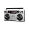 Victrola - Boombox with AM/FM Radio - Silver-Front_Standard