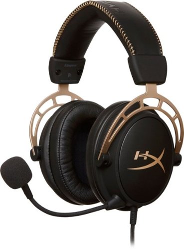 HyperX - Cloud Alpha Wired Stereo Gaming Headset for PC, PS4, Xbox One and Nintendo Switch - Gold-Front_Standard 