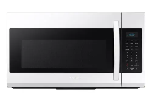 Front. Samsung - 1.9 Cu. Ft. Over-the-Range Microwave with Sensor Cook - White.