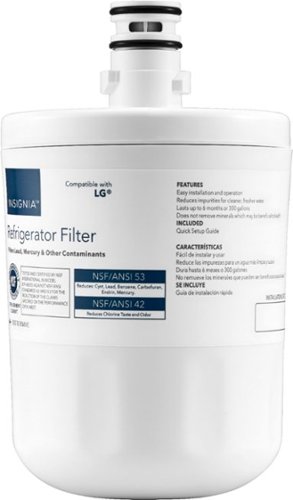 Insignia™ - NSF 53 Water Filter Replacement for Select LG Refrigerators - White