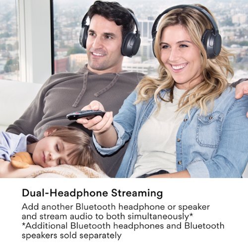 MEE audio Connect T1CMA Wireless TV Headphone System with Over-the-Ear Headphones and Bluetooth Audio Transmitter - Black SHOP ONLINE