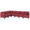 Noble House - Gosport Fabric 7-Piece Sectional Sofa - Deep Red-Front_Standard