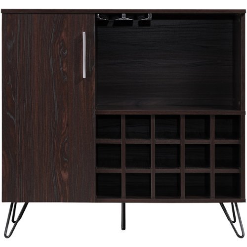 Noble House - Whitman Bar Cabinet - Walnut/Wenge-Front_Standard 