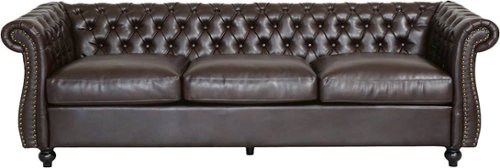 Noble House - Fruto Chesterfield Tufted Sofa - Brown