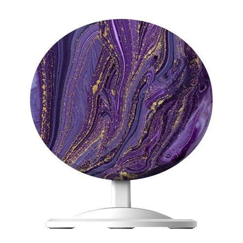 ArtsCase - Designers Desk 10W Qi Certified Wireless Charging Pad for iPhone®/Android - Purple-Front_Standard 