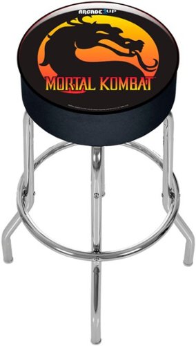  Arcade1Up - Mortal Kombat Metal Adjustable Stool - Black/Orange