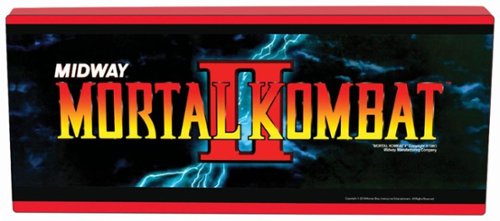  Arcade1Up - Midway Mortal Kombat II Marquee Wall Light - Black/Red