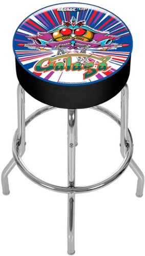  Arcade1Up - Galaga Metal Adjustable Stool - Black/Multi