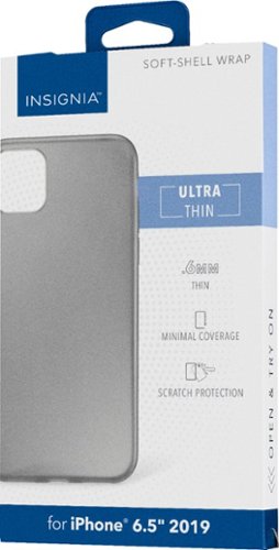 Insignia™ Ultra Thin Wrap Skin Case for Apple iPhone 11 Pro Max - Smoky Black WHERE TO BUY