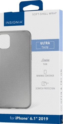 Insignia™ Ultra Thin Wrap Skin Case for Apple iPhone 11 - Smoky Black WHERE TO BUY