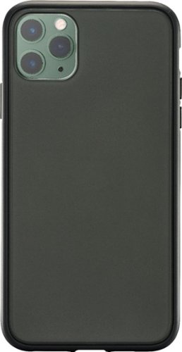 Insignia™ - Hard Shell Case for Apple® iPhone® 11 Pro Max - Transparent Black-Front_Standard 