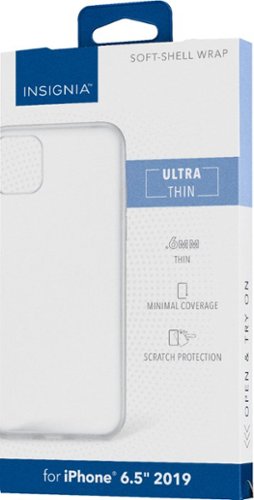Insignia™ Ultra Thin Wrap Skin Case for Apple iPhone 11 Pro Max - Smoky Clear WHERE TO BUY