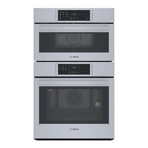 Bosch - 800 Series 30" Built-In Electric Convection Wall Oven with Built-In Speed Microwave - Stainless steel