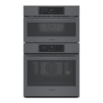 Bosch - 800 Series 30" Built-In Electric Convection Wall Oven with Built-In Microwave - Black stainless steel - Front_Standard