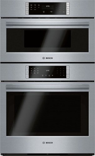 Bosch - 800 Series 30" Built-In Electric Convection Wall Oven with Built-In Microwave - Stainless steel