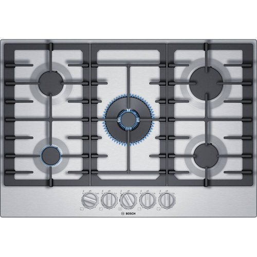 Bosch - 800 Series 30" Built-In Gas Cooktop with 5 burners - Silver