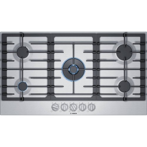 Bosch - 800 Series 36" Built-In Gas Cooktop with 5 burners - Silver