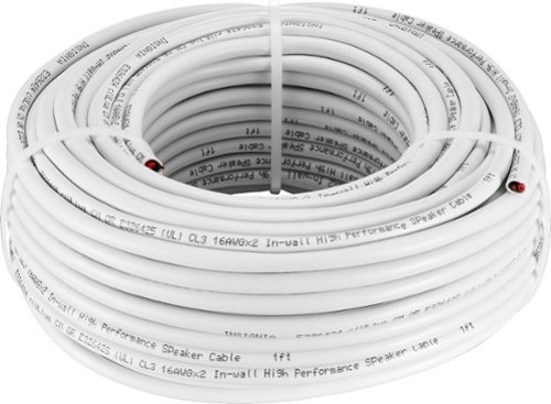 Insignia™ - 100' Speaker Cable - White-Front_Standard 