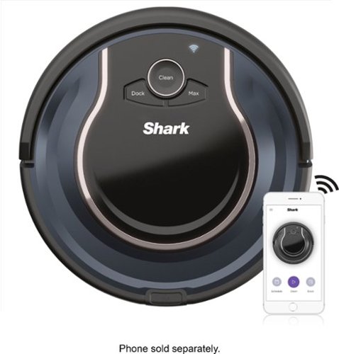 Shark - ION Robot RV761, Wi-Fi Connected, Robot Vacuum with Multi-Surface Cleaning - Black/Navy Blue