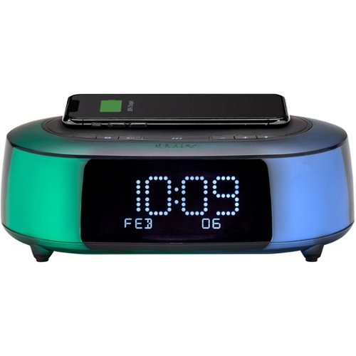 iHome TimeBoost Glow - Color Changing Bluetooth Alarm Clock Speaker System with Qi Wireless Fast Charging and USB Charging - Black HOW TO BUY