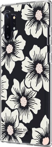 kate spade new york - Hard Shell Case for Samsung Galaxy Note10+ and Note10+ 5G - Hollyhock Floral Clear/Cream With Stones