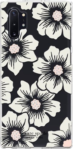 kate spade new york Hard Shell Case for Samsung Galaxy Note10+ and Note10+ 5G - Hollyhock Floral Clear/Cream With Stones WORLDWIDE DELIVERY