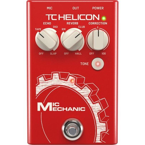 TC Helicon - Mic Mechanic 2 Vocal Effects Pedal - Red-Front_Standard 