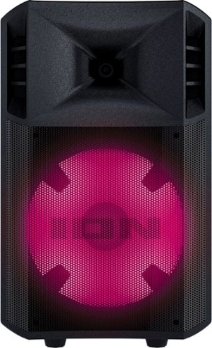  ION Audio - POWERGLOW 10&quot; 200W 2-Way PA Bluetooth Speaker with Built-in Battery - Black