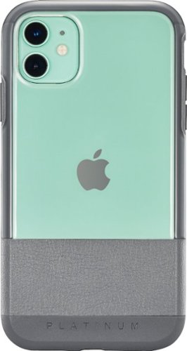 Platinum™ - Hard Shell Case for Apple® iPhone® 11 - Charcoal With Clear Accents