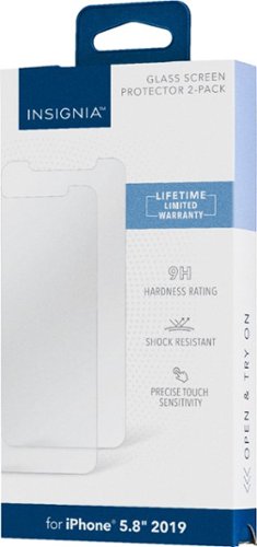 Insignia™ Tempered Glass Screen Protector for Apple iPhone 11 Pro, X and XS (2-Pack) - Clear WORLDWIDE DELIVERY