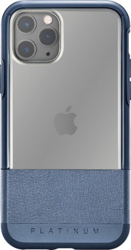Platinum™ - Hard Shell Case for Apple® iPhone® 11 Pro - Midnight Navy With Clear Accents