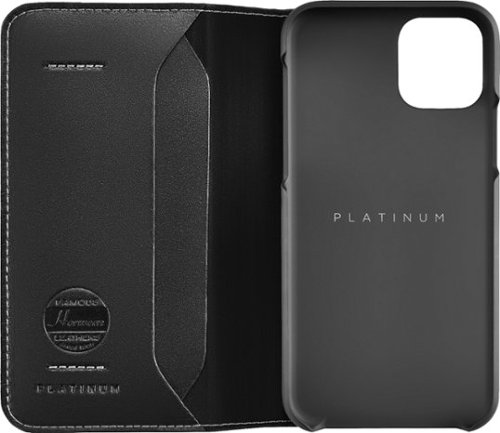 Platinum™ Leather Folio Case for Apple iPhone 11 Pro - Black GLOBAL SHIPPING