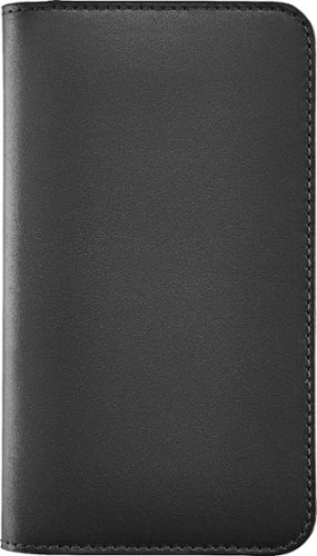 Platinum™ - Leather Folio Case for Apple® iPhone® 11 - Black-Front_Standard 