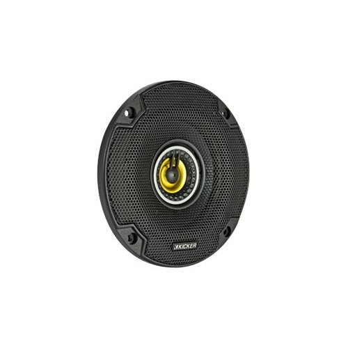 KICKER - CS Series 4" 2-Way Car Speakers with Polypropylene Cones (Pair) - Yellow/Black